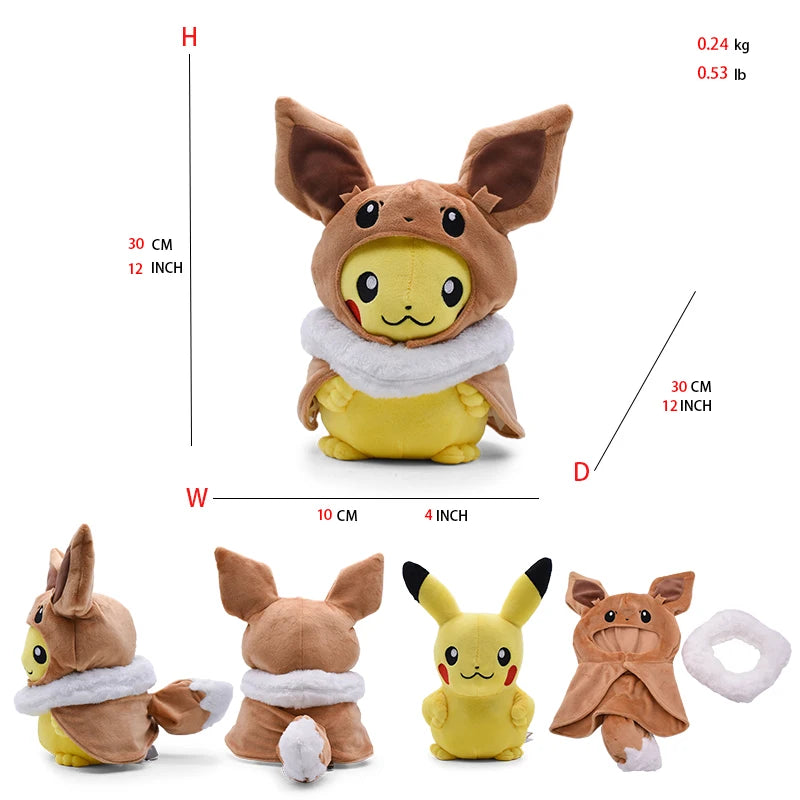 Pikachu Poncho Plush Toys